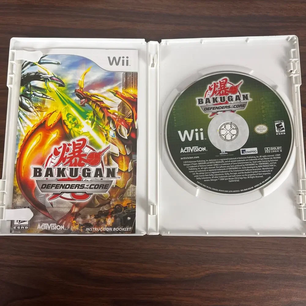Wii Bakugan Battle Brawlers & Defenders Core CIB Complete In Box Video Game